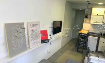 Imagem 3: Flat mobiliado com serviços, suíte com varanda e área de lazer completa no melhor bairro d