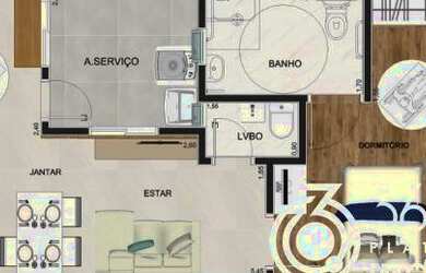 Imagem 3: Apartamento para Venda em Santo André, Parque das Nações, 2 dormitórios, 1 suíte, 2 banhei