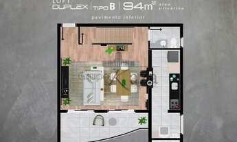 Imagem 3: Apartamento Duplex - Parque Residencial Aquarius - Residencial Tarsila Loft - 1 Dormitório