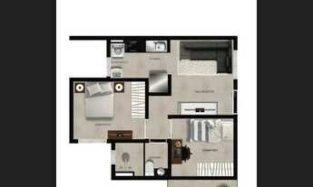 Imagem 3: Apartamento com 2 dormitórios à venda, 44 m² por R$ 311.850,00 - Água Rasa - São Paulo/SP