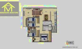 Imagem 4: Lançamento 2 e 3 quartos suíte 51 a 79 m² privativos no Acqua Marina cod 21894 m