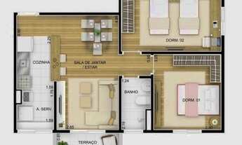 Imagem 2: Apartamento para Venda em Barueri, Vila São João, 2 dormitórios, 1 banheiro, 1 vaga