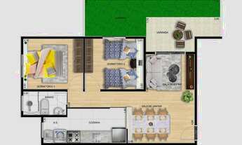 Imagem 7: Apto Chacara Sellis,2 dormt,lazer total