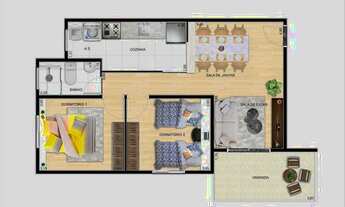 Imagem 5: Apto Chacara Sellis,2 dormt,lazer total