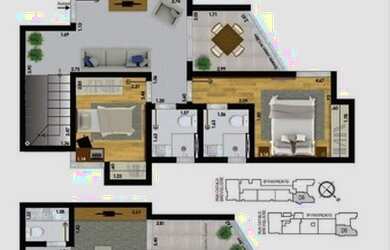 Imagem 5: Cobertura com 2 dormitórios à venda, 112 m² por R$ 451.000,00 - Santa Catarina - Juiz de F