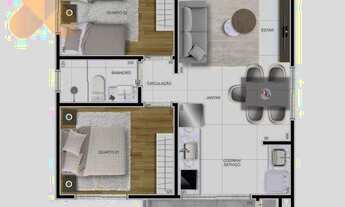 Imagem 5: Apartamento com 2 dormitórios à venda, por R$ 240.000 - Centro - São José dos Pinhais/PR