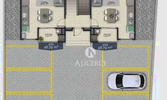Imagem 3: Apartamento com 2 dormitórios, sacada com churrasqueira em Tijucas - SC