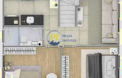 Imagem 2: Casa com 2 dorms, Guilhermina, Praia Grande - R$ 280 mil, Cod: 1787