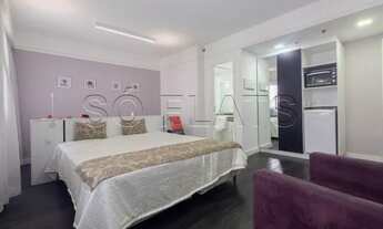 Imagem 2: Apartamento disponível para locação em Moema, contendo 33m², 1 dormitório e 1 vaga de gara