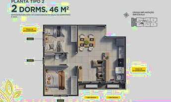 Imagem: Apartamento com 2 dormitórios à venda