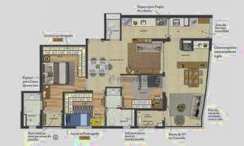 Imagem 5: Apartamento com 3 dormitórios à venda, 93 m² por R$ 1.270.000,00 - Vila Adyana - São José
