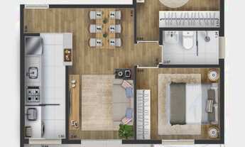 Imagem 2: Novo - 2 Dorms. Varanda Gourmet c/ Churrasqueira, 01 Vaga