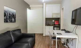 Imagem 7: Flat com 1 dormitório com serviços de camareira, tv a cabo, vaga de garagem. Consulte-nos