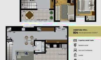 Imagem 4: Cobertura com 2 dormitórios à venda, 112 m² por R$ 451.000,00 - Santa Catarina - Juiz de F