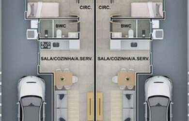 Imagem 4: Casa para venda com 56 metros quadrados com 2 quartos em Potecas - São José - SC