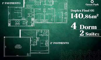 Imagem 2: Duplex 4 dormitórios, sendo 2 suítes - 141m² - Parque Industrial l Green Park