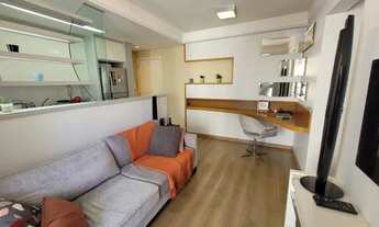 Imagem 4: Apartamento mobiliado para aluguel e venda possui 56 metros quadrados com 2 quartos