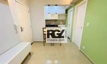 Imagem 2: Apartamento com 1 dormitório para alugar, 50 m² por R$ 2.550,00/mês - Embaré - Santos/SP