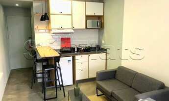 Imagem 2: Flat mobiliado com serviços, suíte com varanda e área de lazer completa no melhor bairro d