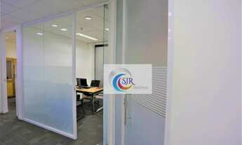 Imagem 6: Andar comercial com 413 m² de área útil, MOBILIADO, recepção, piso elevado parte em carpet