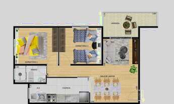 Imagem 6: Apto Chacara Sellis,2 dormt,lazer total