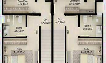 Imagem 7: Sobrado com 2 dormitórios sendo 2 suítes à venda, 84 m² por R$ 330.000 - Potecas - São Jos