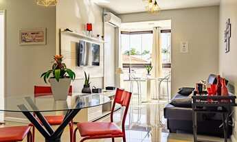 Imagem: Home office em apartamento mobiliado pelo