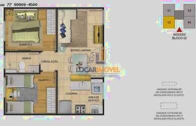 Imagem 4: Apartamento com planejados no segundo andar para locação em condomínio fechado