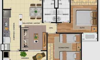 Imagem 2: PRIME VIVENDAS DO PARQUE/Lançamento no Parque Mosaico/2 Dormitórios/Varanda Gourmet/Entrad