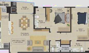 Imagem 2: CRICIÚMA - Apartamento Padrão - CENTRO