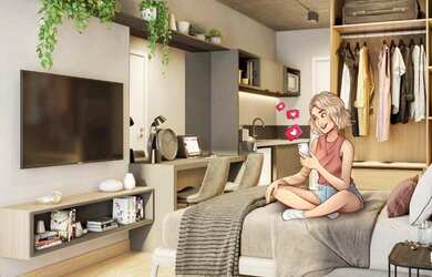 Imagem 6: APARTAMENTO com 1 dormitório à venda com 28.36m² por R$ 217.900,00 no bairro Rebouças - CU