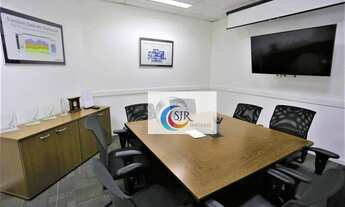 Imagem 3: Andar comercial com 413 m² de área útil, MOBILIADO, recepção, piso elevado parte em carpet