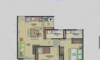 Imagem 5: Apartamento para venda com 57 metros quadrados com 2 quartos