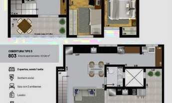 Imagem 3: Cobertura com 2 dormitórios à venda, 112 m² por R$ 451.000,00 - Santa Catarina - Juiz de F