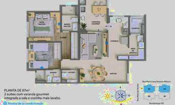 Imagem 4: Lançamento apartamentos alto padrão de 87m² com entrada a partir de R$300.000,00 - 2 suít