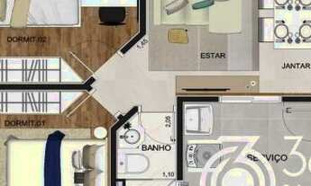 Imagem 4: Apartamento para Venda em Santo André, Parque das Nações, 2 dormitórios, 1 suíte, 2 banhei