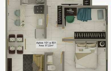 Imagem 5: Apartamento para venda com 47 metros quadrados com 2 quartos em Tambiá - João Pessoa - PB