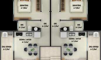 Imagem 5: Apartamento para venda possui 70 metros quadrados com 2 quartos