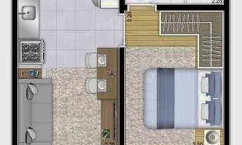 Imagem 4: Apartamento com 2 dormitórios à venda, 34 m² por R$ 252.962,00 - Cambuci - São Paulo/SP