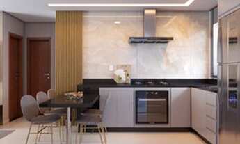 Imagem 4: Projeto de apartamento com 1 quarto, 1 sala, 1 cozinha, 1 área de serviço