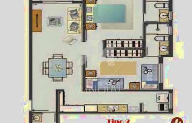 Imagem 3: Apartamento (tipo - padrao) 2 dormitórios/suite, elevador, em condomínio fechado