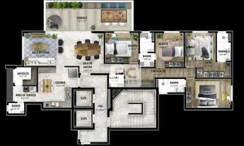 Imagem 7: Área Privativa 04 quartos, 02 suítes, 03 vagas com 158,86m² no Bairro Sion