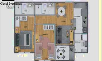 Imagem 2: APARTAMENTO DE 59M² COM 2 DORMITÓRIOS SENDO 1 SUÍTE NO CONDOMÍNIO VALLIS RESIDENCE NO BAIR