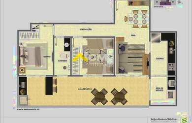Imagem 2: Apartamento com Área Privativa para Venda em Belo Horizonte, Tirol (Barreiro), 2 dormitóri