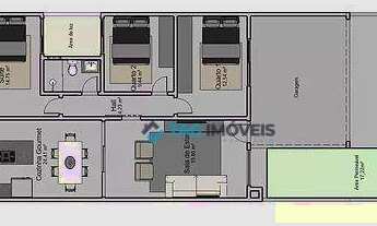 Imagem 3: Casa com 3 dormitórios à venda, 130 m² por R$ 879.000,00 - Vila Monte Alegre - Paulínia/SP