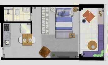 Imagem 2: Apartamento Studio com vaga e varanda gourmet na R. Santo Amaro, Bela Vista perto do Metrô