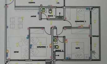 Imagem 2: Apartamento com 3 dormitórios à venda, 82 m² por R$ 525.000,00 - Jardim Flor da Montanha