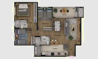 Imagem 7: APTO GIARDINO COM 64,70 m2 DE PISO JARDIM