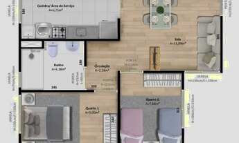 Imagem 5: Apartamento 2 Quartos para alugar - Itapoã Parque