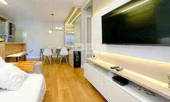 Imagem 4: Apartamento mobiliado com 2 dormitórios e sacada com churrasqueira